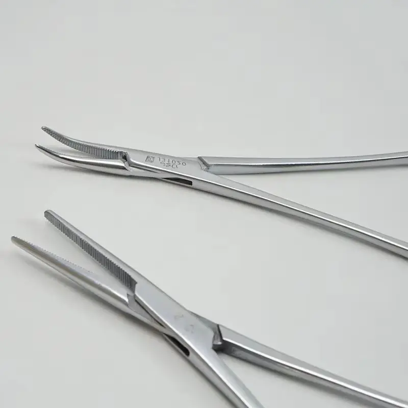 5Pcs Dental Hemostatic Forceps Set - Straight & Elbow Head Mosquito Clamps for Oral Surgery, Orthodontics & Cosmetic Procedures