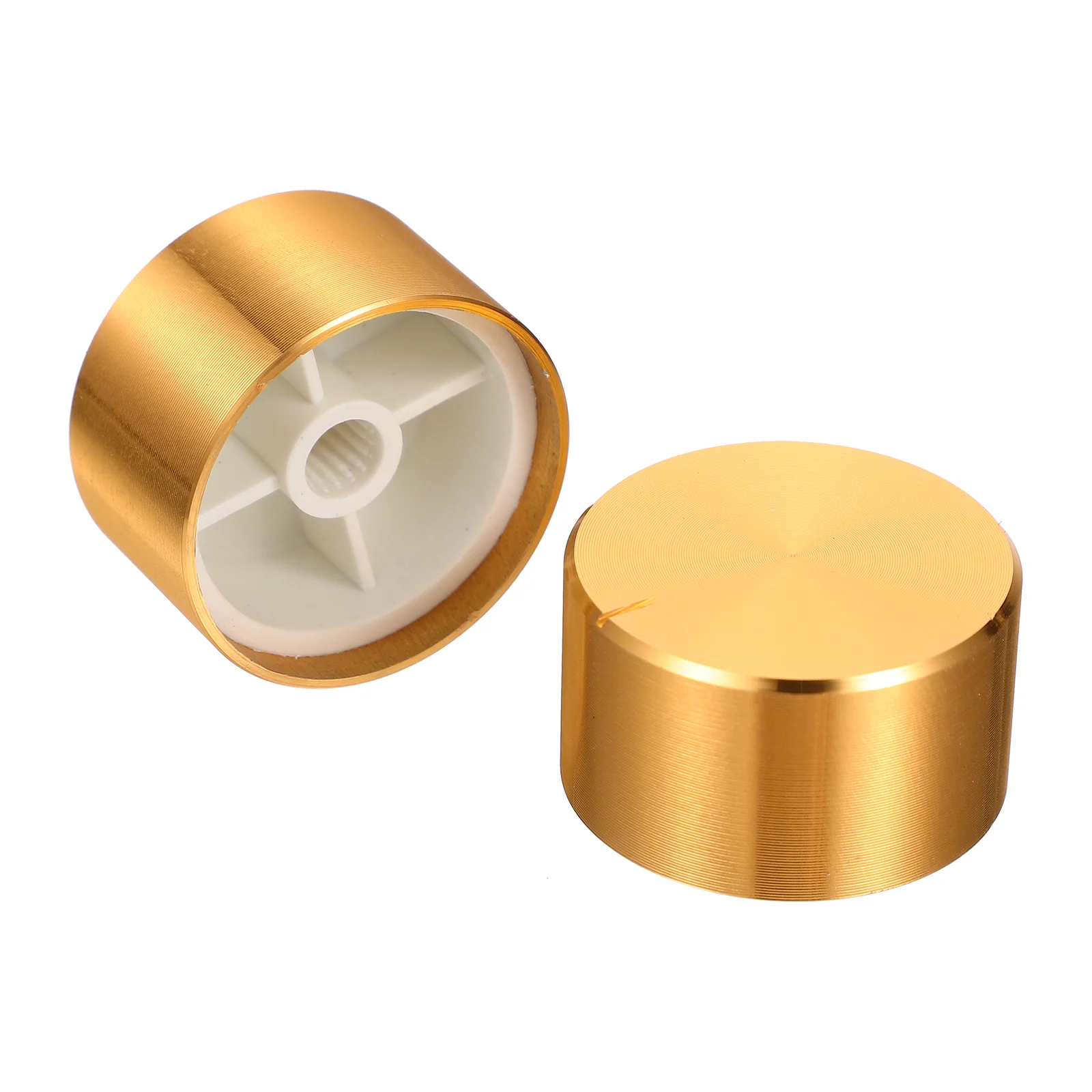 

2 Pcs Audio Guitar Knob Useful Control Knobs Professional Potentiometer Volume Bass Caps Aluminum for Hats
