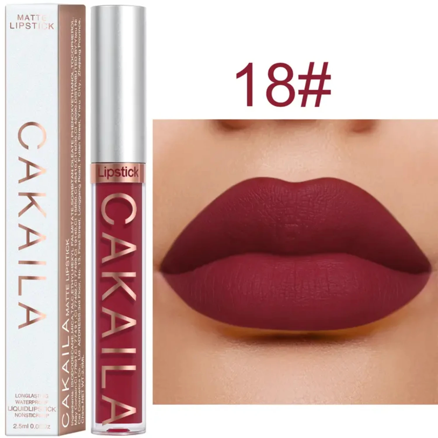 

Matte Waterproof Lip Gloss with 18 Stunning Colors, Non-stick Cup Technology for Long-lasting Wear