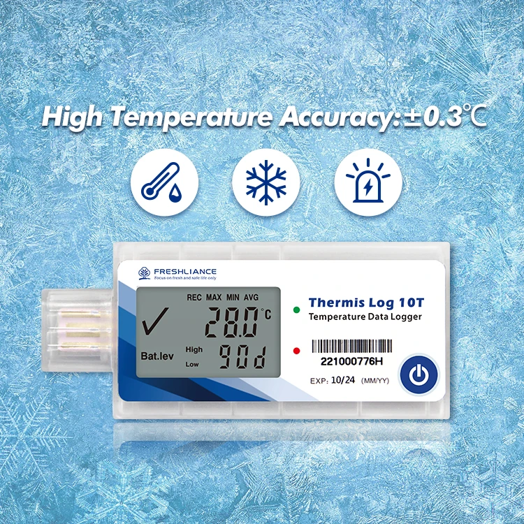 3PCS Freshliance Thermis Log10T Pharma Transport Single Use Temperature Data Logger