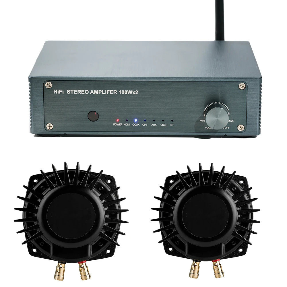 

Цифровой усилитель 100 Вт * 2 TPA3116, усилитель мощности звука, Hi-Fi стерео усилитель звука с 2 шт., комплект басового шейкера 50 Вт