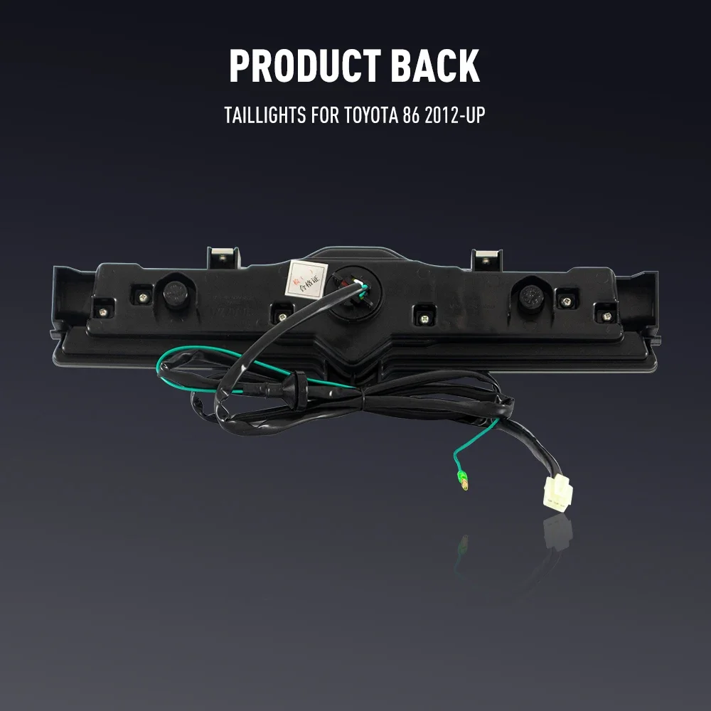 زوج من أضواء خلفية LED لتويوتا 86 12-UP (مصد LED) عكس الفرامل إشارة دوران السيارة الخلفية الذيل ضوء الجمعية التوصيل والتشغيل