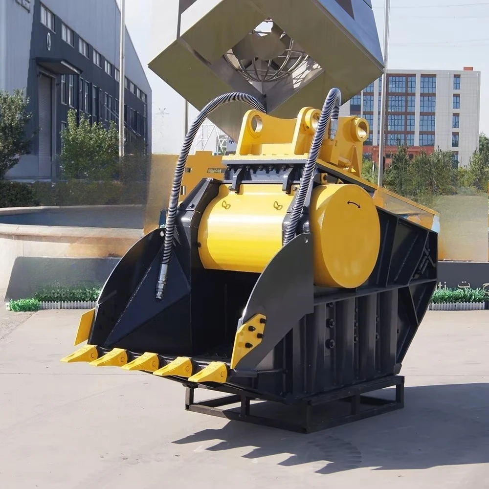 Crusher Bucket for Excavator 15-20 Ton, High-Performance Hydraulic Crusher Bucket Attachment for General Demolition
