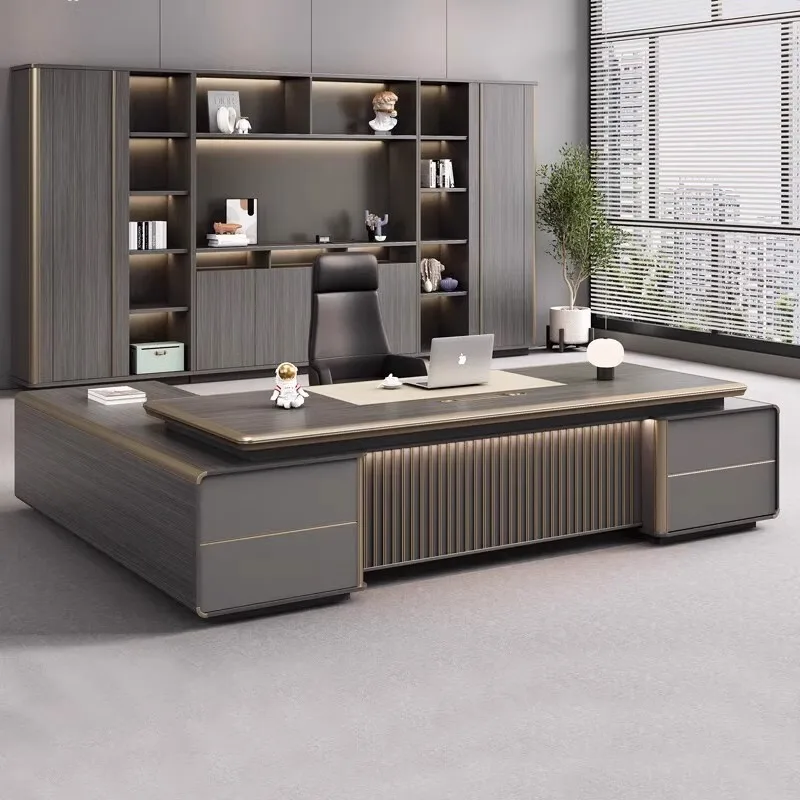 President Chairperson's Senior Sense Head Desk Manager Office Desk Office Chair Combination