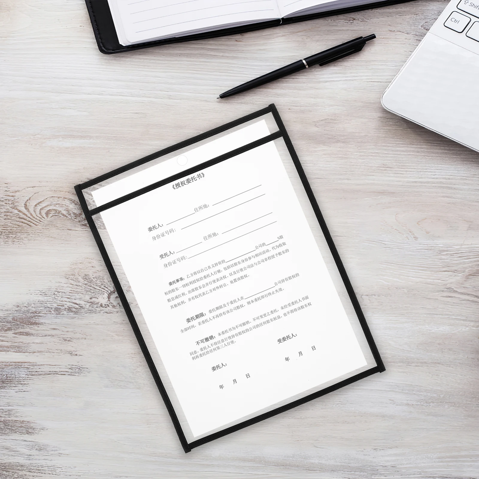 6 Pcs File Holder Documents Organizers Paper Plastic Sleeve Study Protector The Pet Folder Office Child