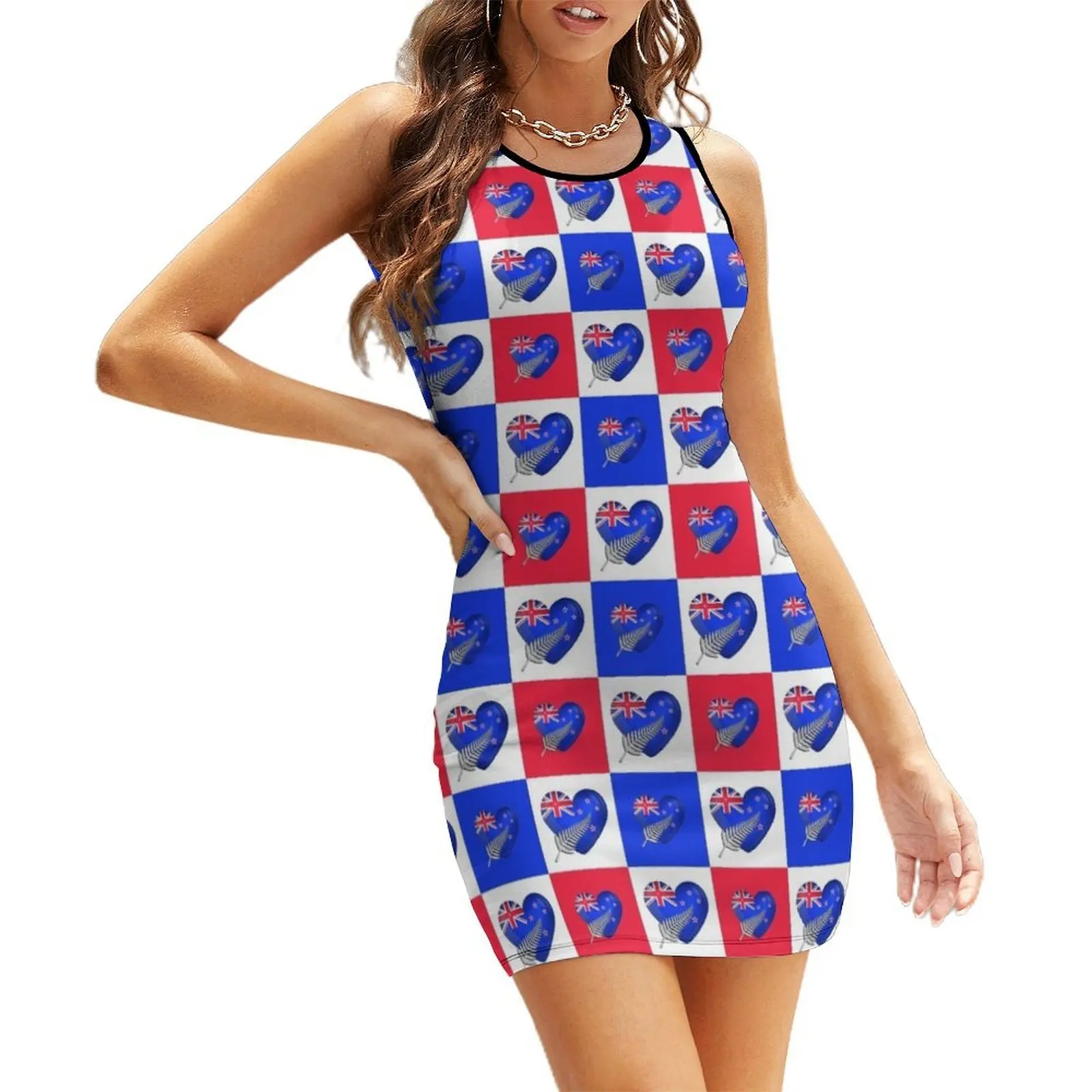 

New Zealand NZ Kiwi Heart Flag & Fern Sleeveless Sundress dresses for women 2025 women clothes Woman clothing Dress woman