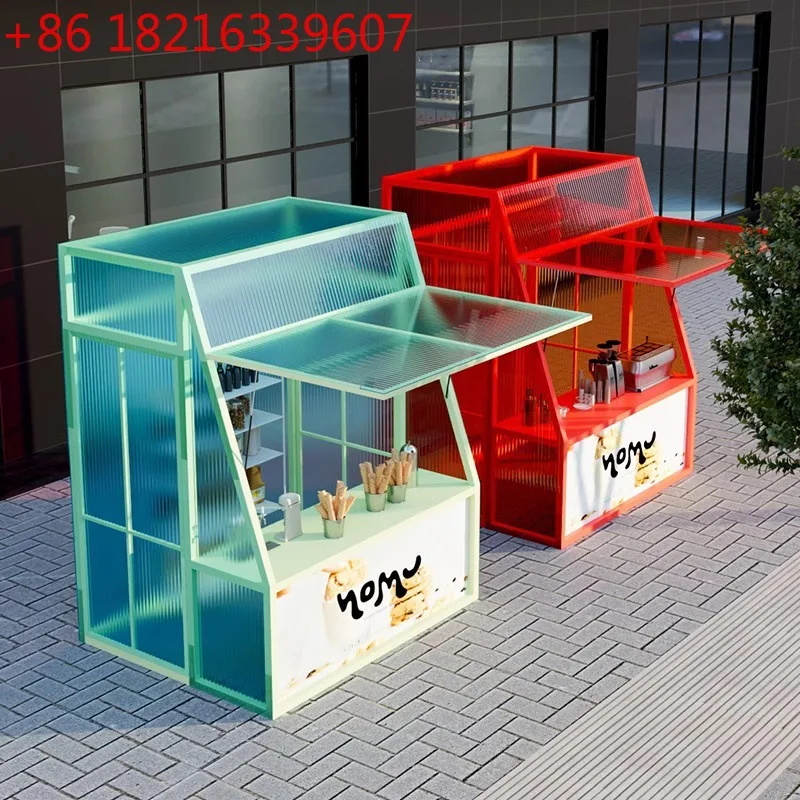 YAO stall stall commercial street snack rack wrought iron can be fixed mobile shelf