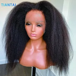 T Part Human Hair Lace Wigs Human Hair 13x1 Kinky Straight Wigs For Black Women Brazilian Hair Pre Plucked Natural Color