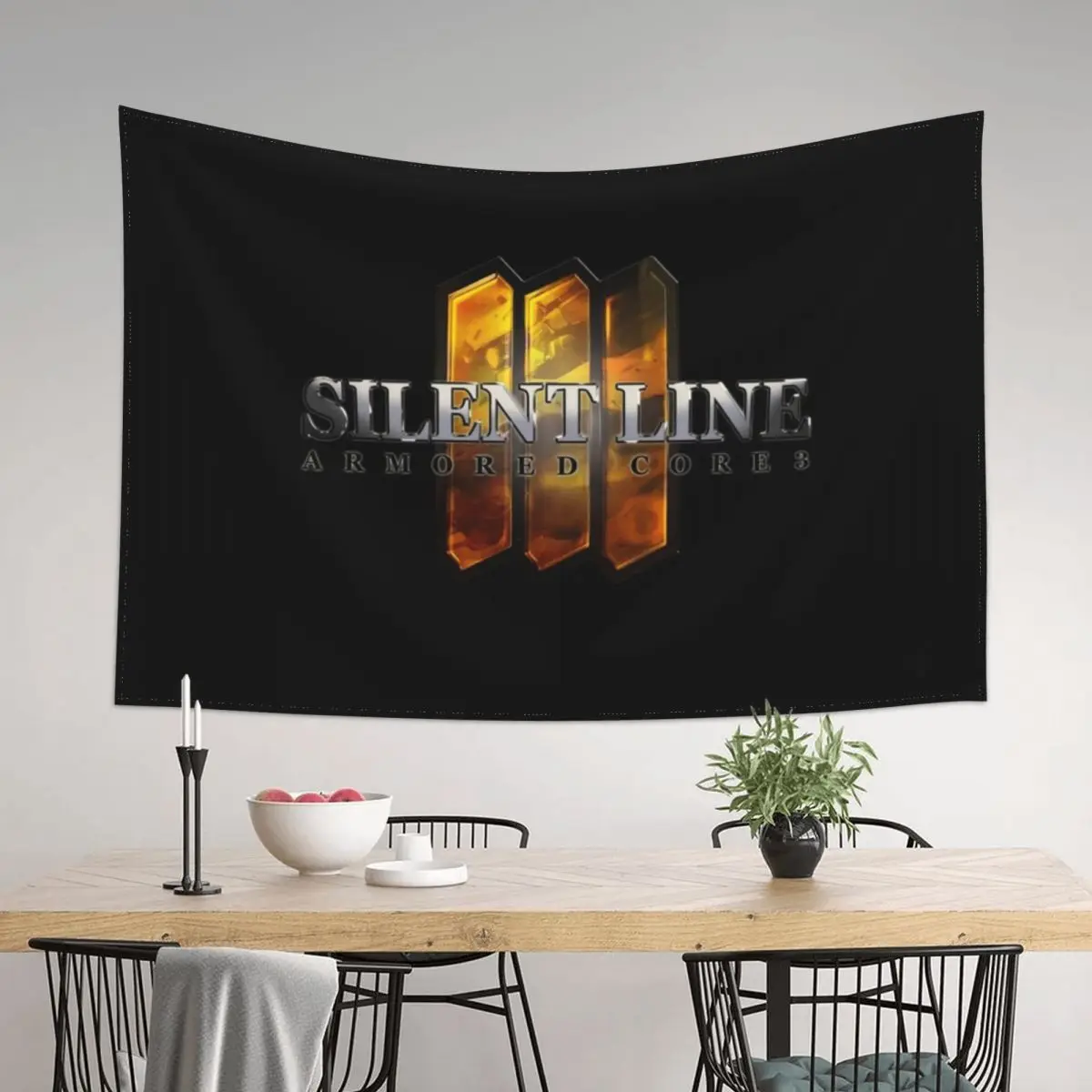 

Armored Core 3 - Ps 2 - Silent Line Tapestry Bathroom Decor Aesthetic Decoration Room Design Cute Room Things Tapestry