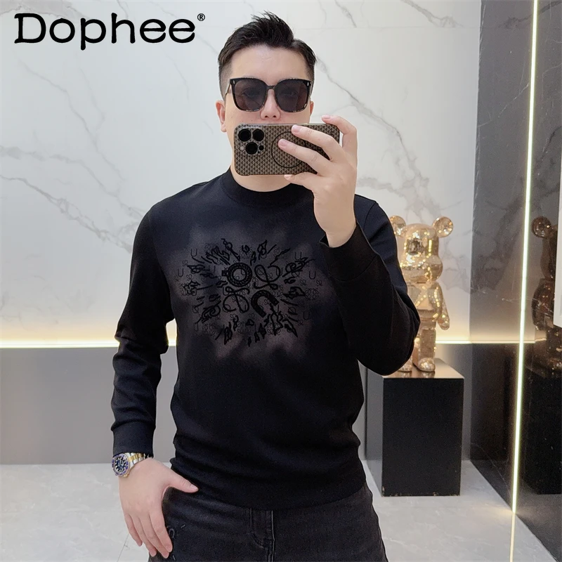 

Men's Sweatshirt 2025 Autumn New Fashion Trendy Personality Print Fashion Versatile Crew Neck Long Sleeve Pullover