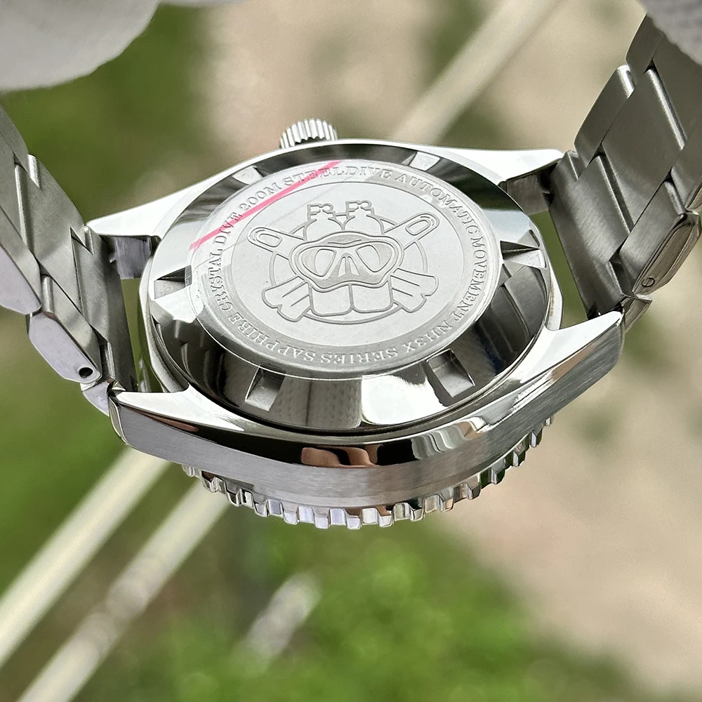 STEELDIVE Official SD1927 BGW9 Lumimous 42MM Case Steel Bezel Sapphire Glass 200M Waterproof NH35 Automatic Mens Dive Watch - view 5