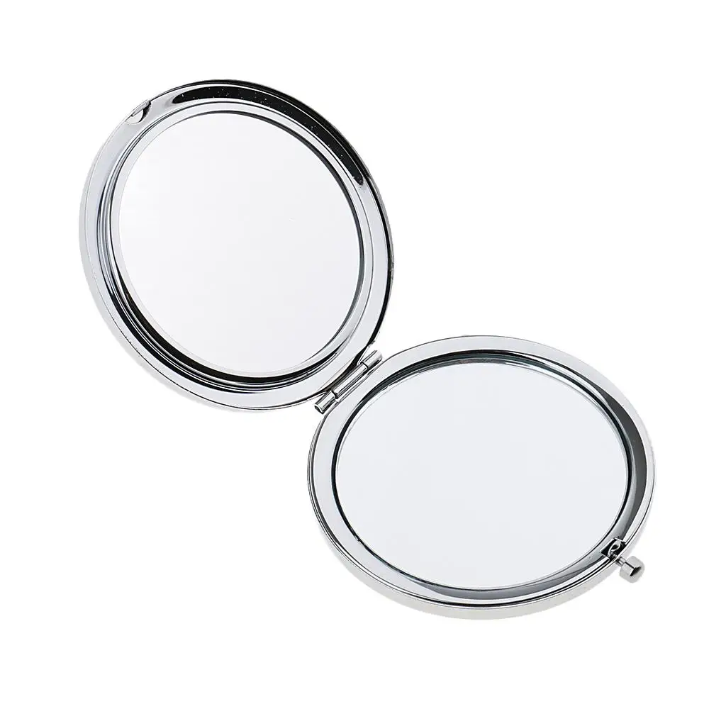 1 Pieces Travel Premium Folding Pocket Compact Makeup Mirror Two-Sided