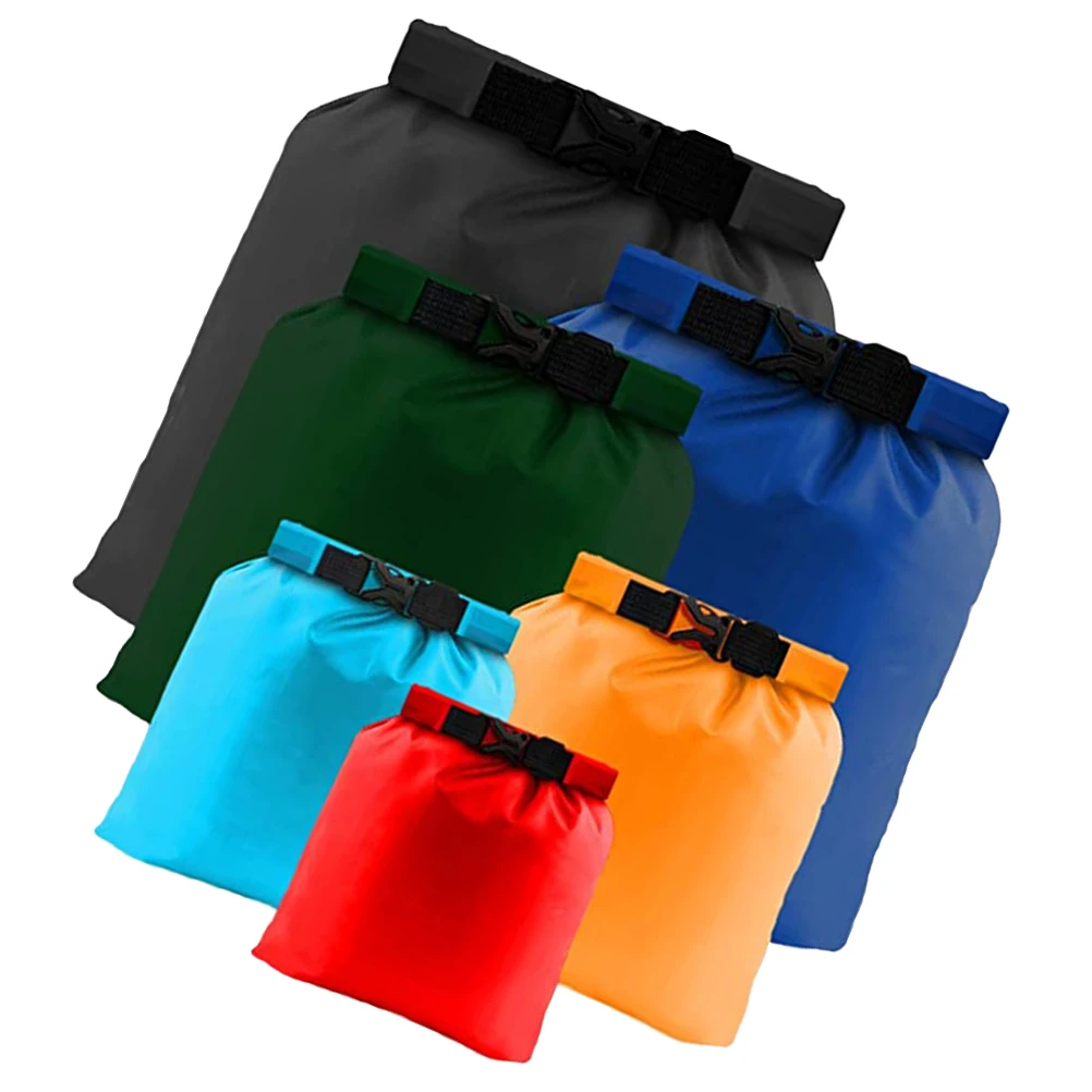 6Pcs Dry Bag Waterproof Roll Top Pouch Multipurpose Floating Storage for Camping Hiking Backpacking Outdoor Sports Equipment