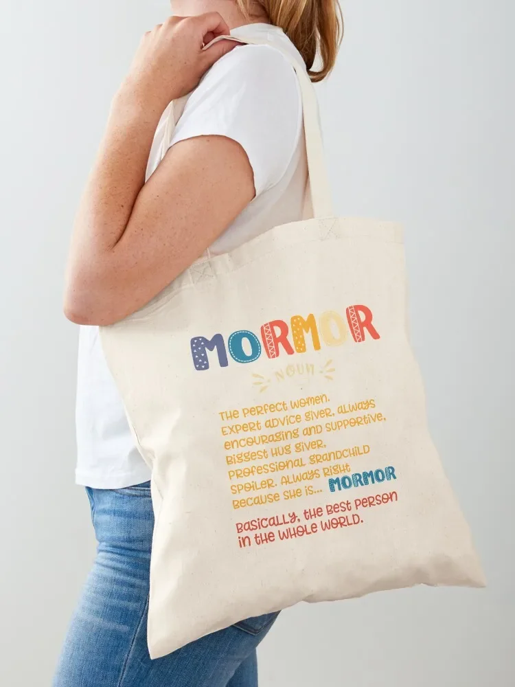 

Mormor Definition Grandma Family Cute Name Women Gift Tote Bag woman shopping bag large size bags shopping bags foldable Canvas