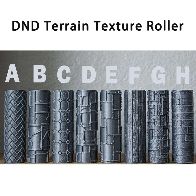Mini DND Terrain Texture Roller Tool For Sand Table Scene Military Wargame Base Clay Polymer Building Walls/Floor Patterns Tools