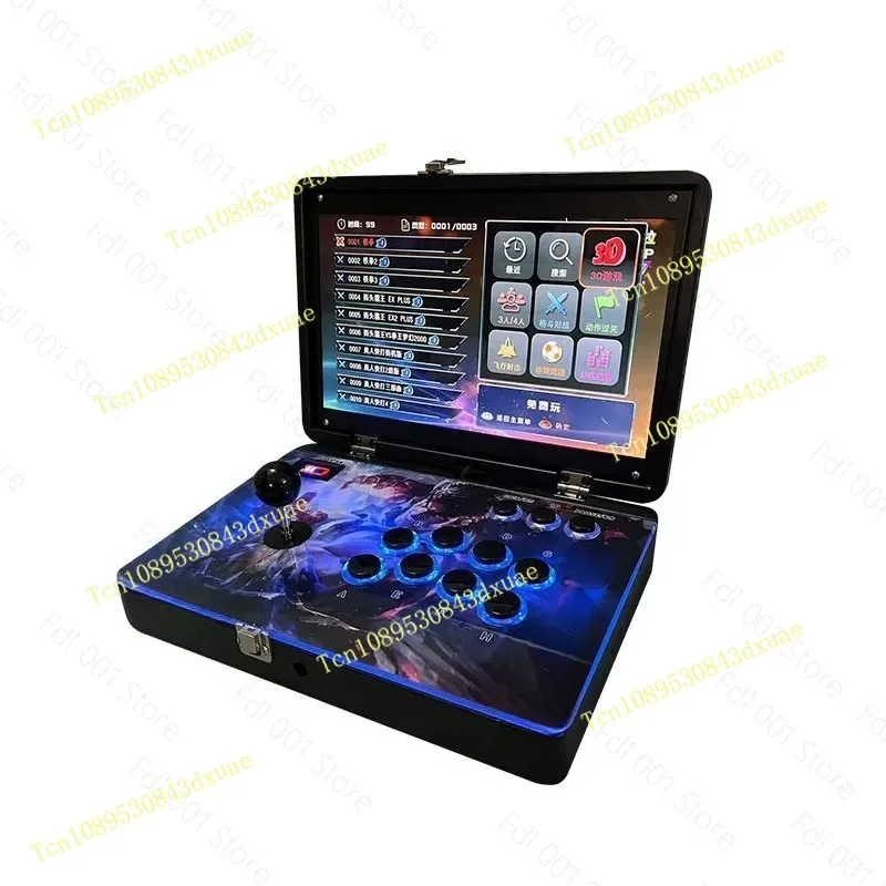 14-Inch Portable Joystick Game Console New Home Arcade Folding 21-inch Integrated Fighting Machine with Screen