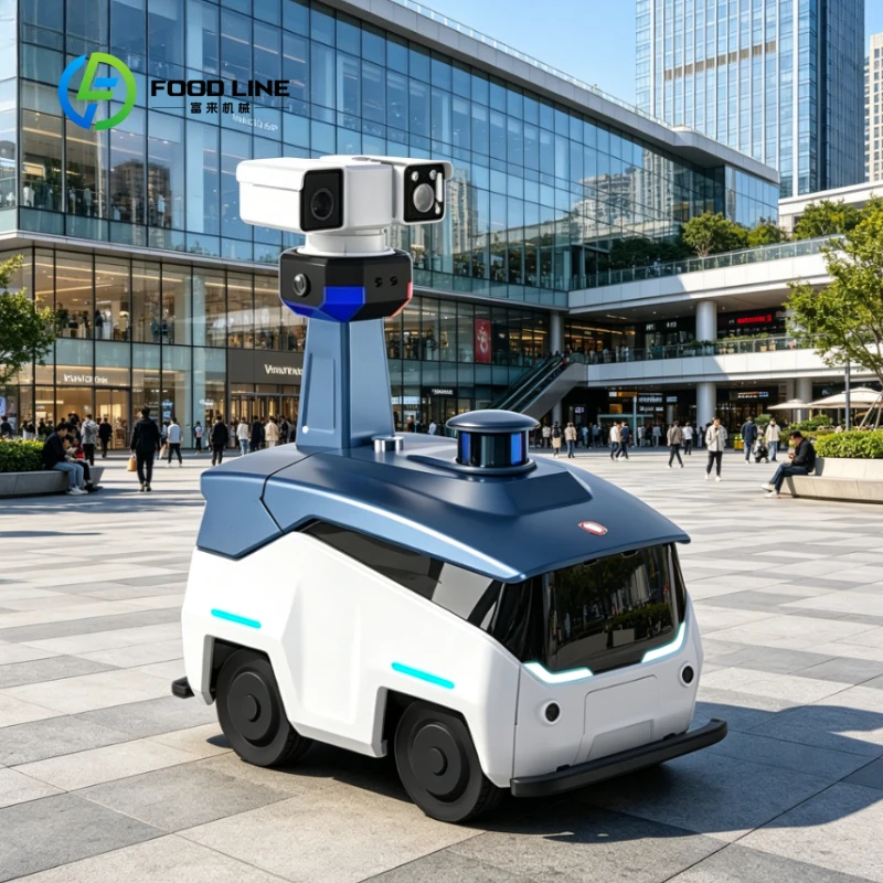 Customized Outdoor Security Patrol Robot Outdoor Park Community Scenic Spot Real Time Monitoring Auto Charge Remote Robot