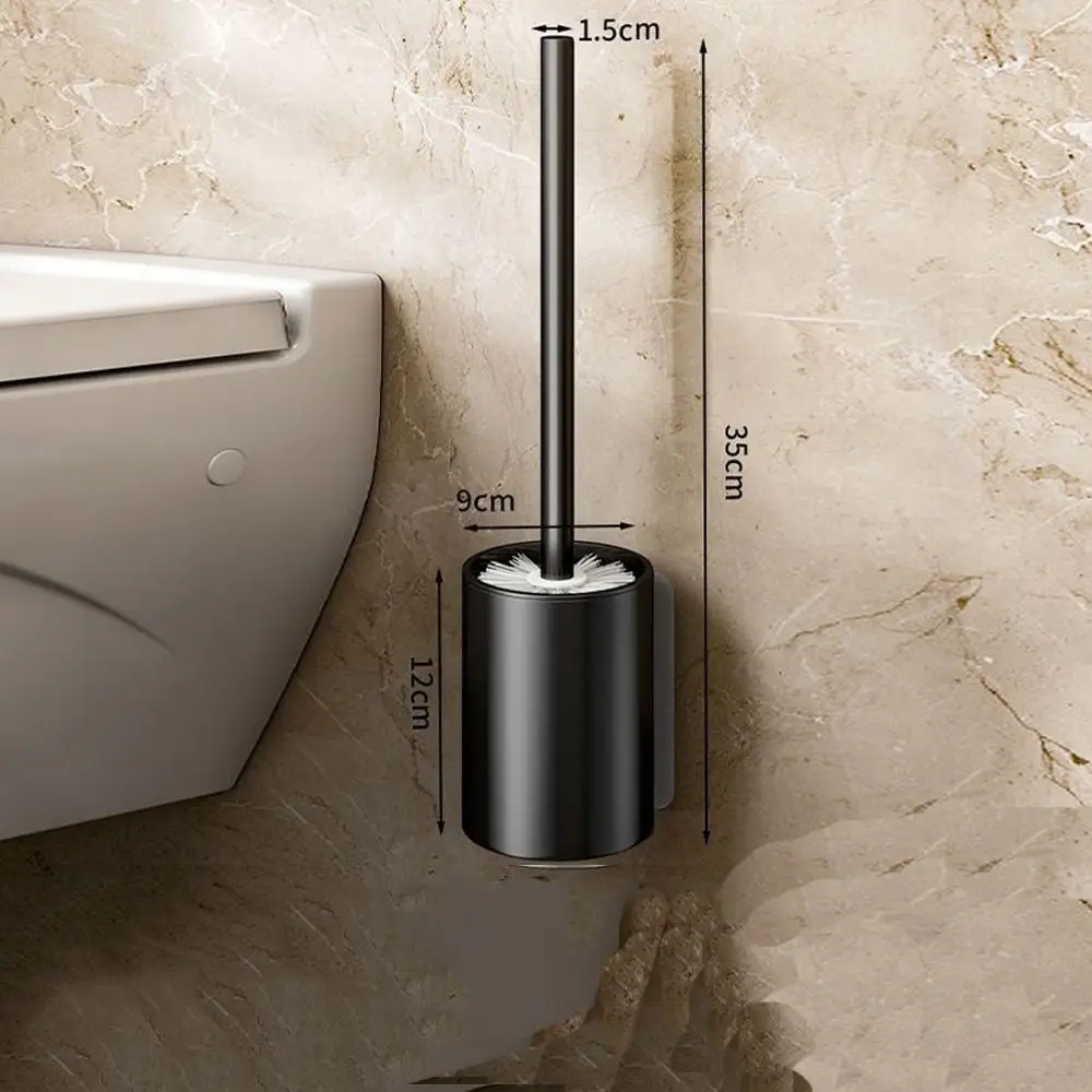 

Космическая алюминиевая щетка для чистки унитаза, настенные быстросохнущие держатели для щеток для унитаза, длинная ручка с держателем