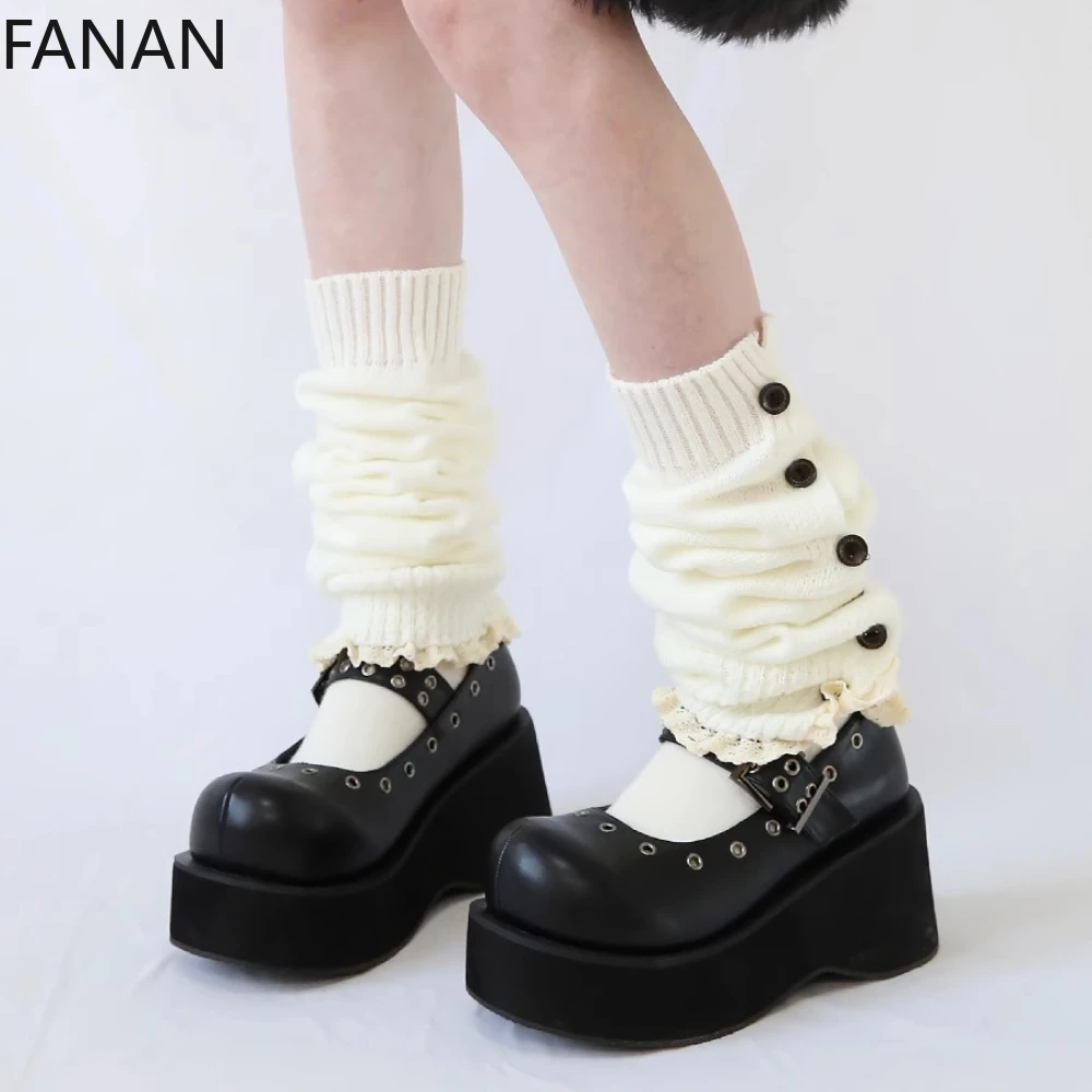

Original 2025 Lolita Platform Mary Jane Flats Shoes Y2K Subculture Punk Big Head High Heel Pumps Black Rivet Lightweight Shoes