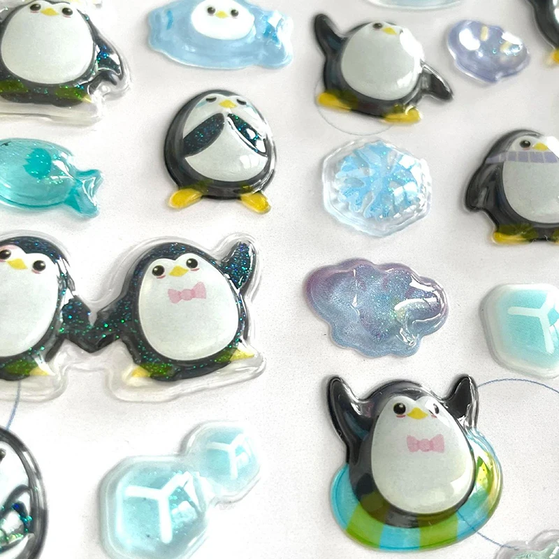 Kawaii 3D Relief Diamond Gemstone Stickers DIY Mobile Phone Decoration Stickers Creative Puffy PVC Stickers Gifts