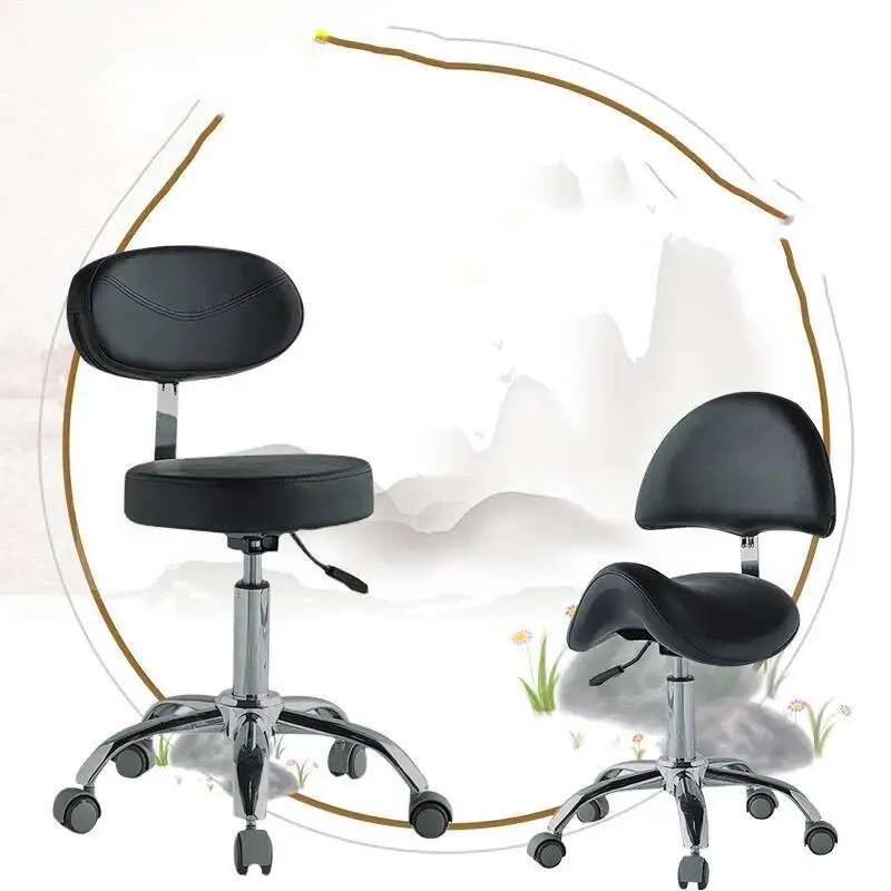 

Rotating Backrest Beauty Stool Dining Chair Dressing Cafe Dentist Bar Chairs Spa Beauty Salon Stool Tattoo Master Round Stools