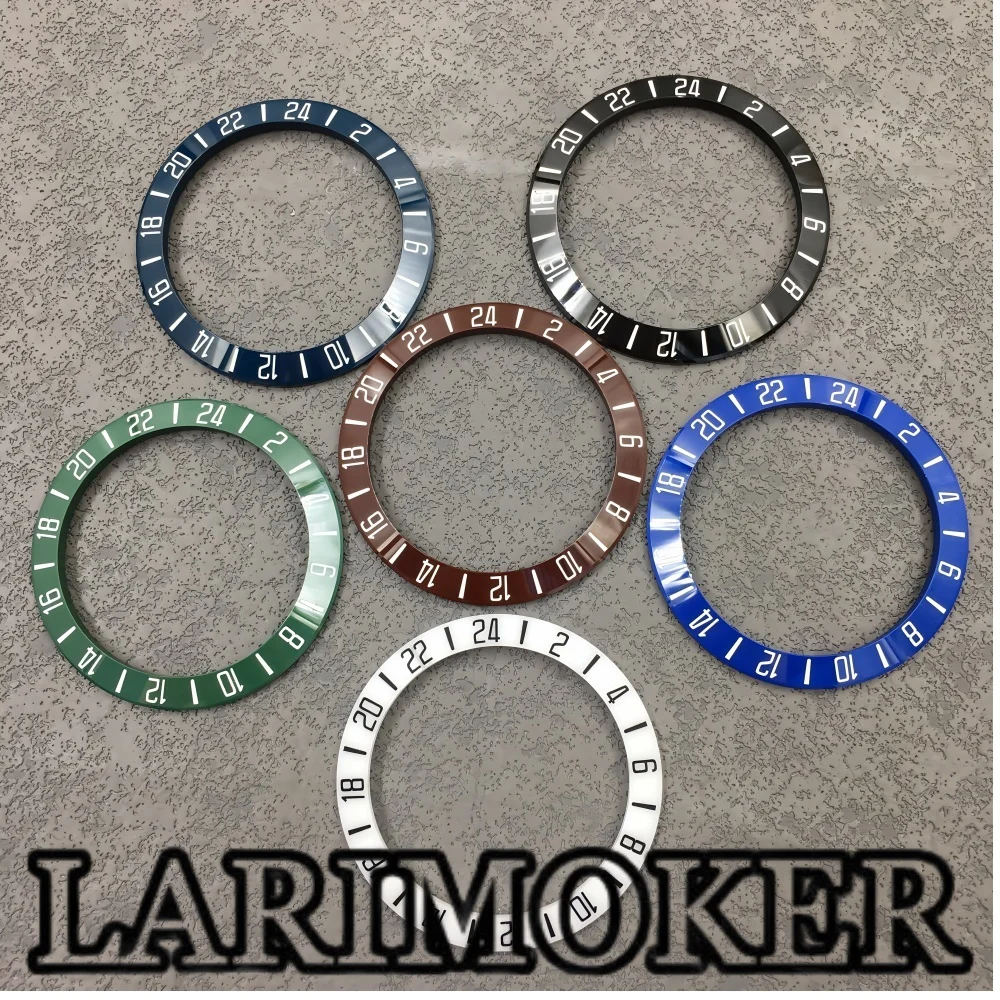 

LARIMOKER 39MM*30.5MM ceramic 24-hour bezel green luminous suitable for 40MM case watch accessories