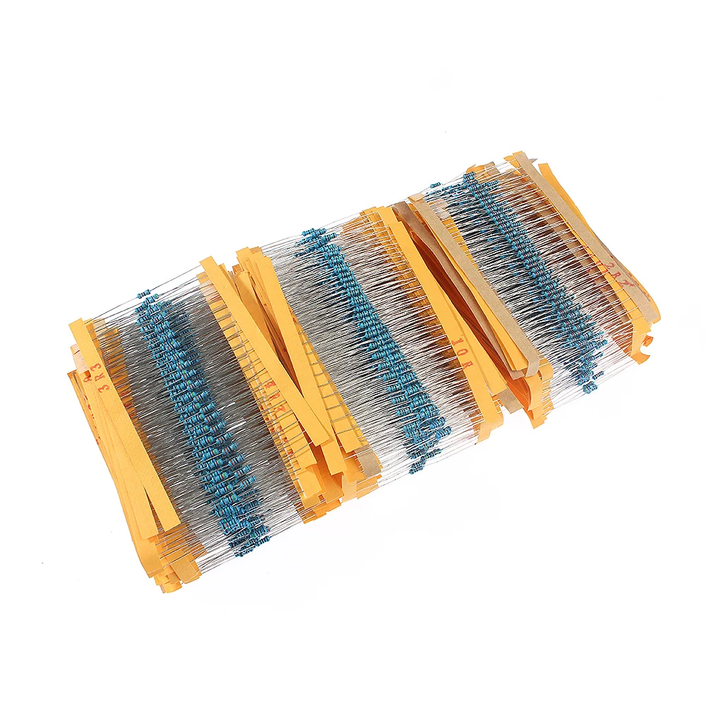 2600PCS High-Quality 1/4W Metal Film Resistor Assorted Kit,130 Values in Box for DIY Electronics,1 ohm~3M ohm set of resistor
