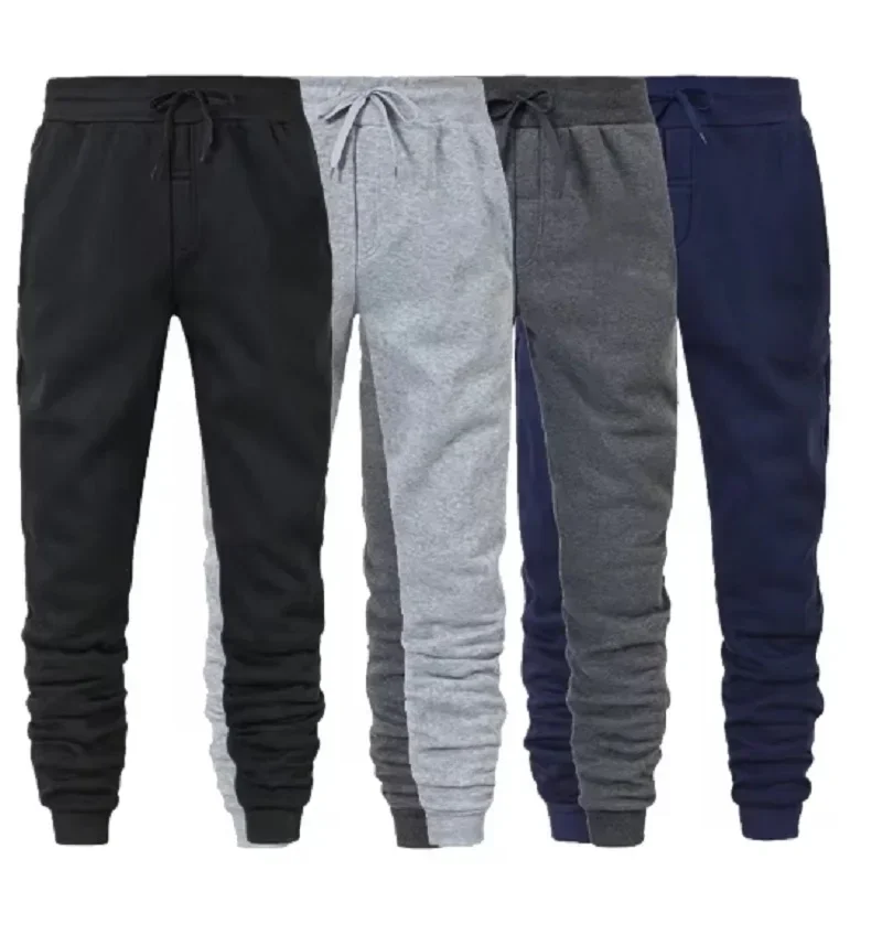 New Plus Size Men's Sweatpants 2XL 3XL Sportswear Elastic Waist Casual Baggy Pants Black Grey Cotton Joggers Male Loose Trousers