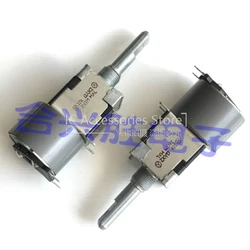 1PCS RK168 Type Motor Potentiometer Double A20K*2 Shaft Length 30MM 8Pin With Tap