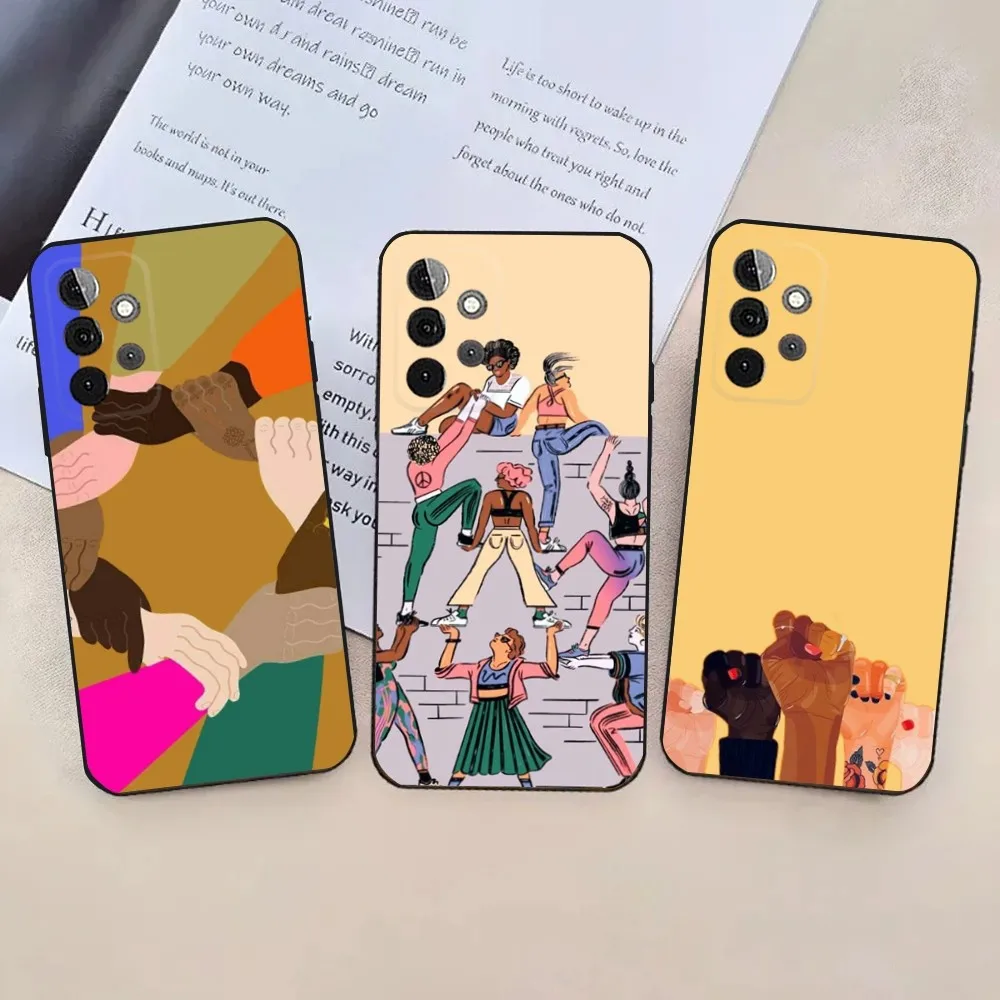 여성용 소프트 블랙 휴대폰 케이스 이미지