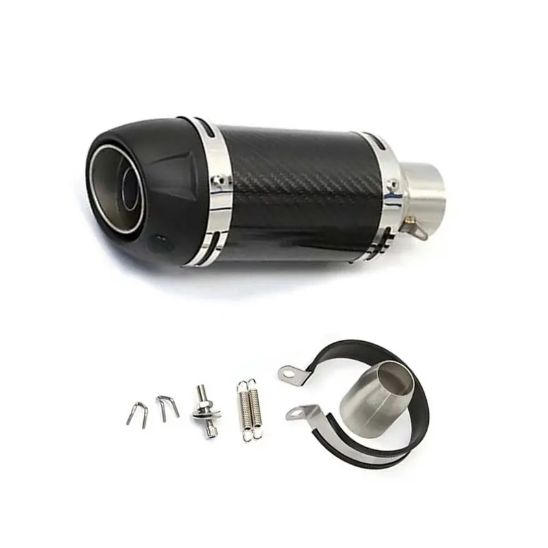 51mm carbon fiber motorcycle exhaust pipe modification muffler, universal motorcycle for Ducati Monster 696, Ninja 650, Z1000SX