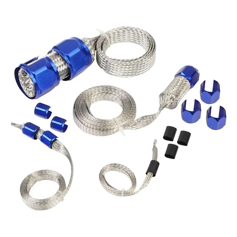

AEE5-Car Braid Hose Sleeving Kit Universal Vacuum Fuel Line Radiator Heater Hose Sleeve Replace Parts