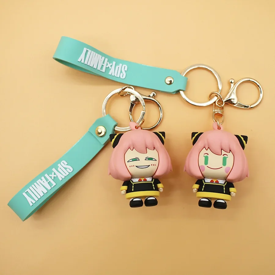 Anime SPY×FAMILY Keychain Cute Anya Forger Rubber Keychain Jewelry Accessories Gifts for Friends