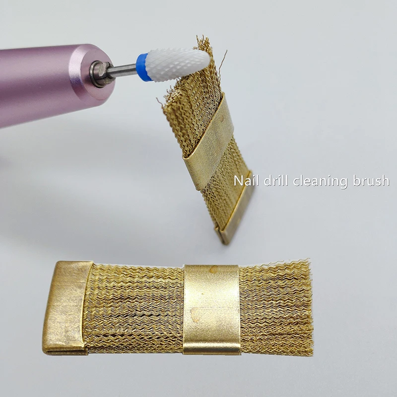 فرشاة تنظيف الأظافر ، مثقاب الأظافر ، سلك نحاسي لإزالة الغبار ، ناعم ، صلب ، رأس طحن ، أدوات تنظيف ، جزء واحد