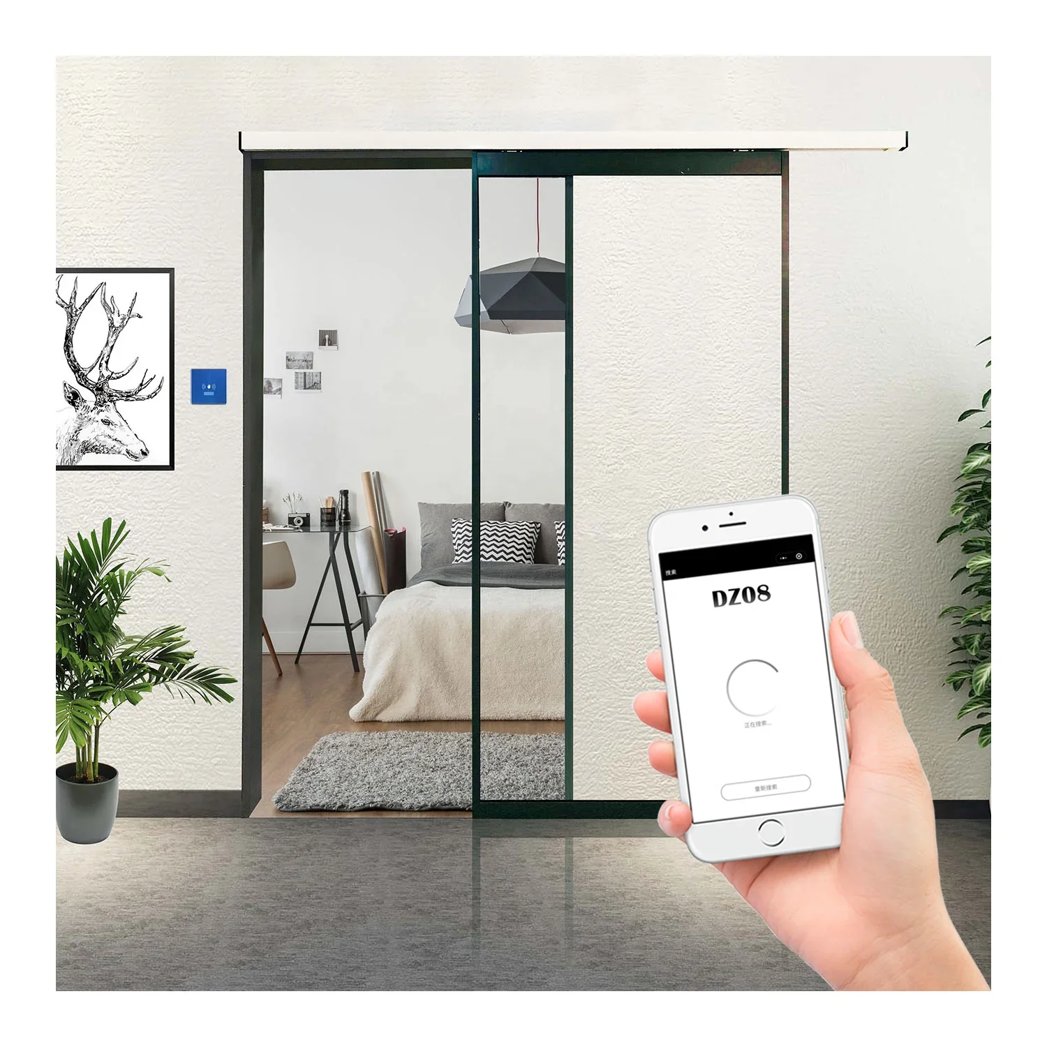DEPER Original Factory Electric Glass Door Magnetic Automatic Sliding Door Opener For Office Kitchen