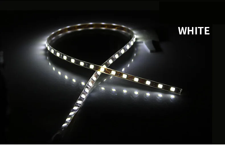 2x 45Cm Led Strip Light Bar 1210 Zachte Led Auto Accessorie Auto Sfeer Decoratieve Lamp Wit Geel Groen Blauw Rood 12V