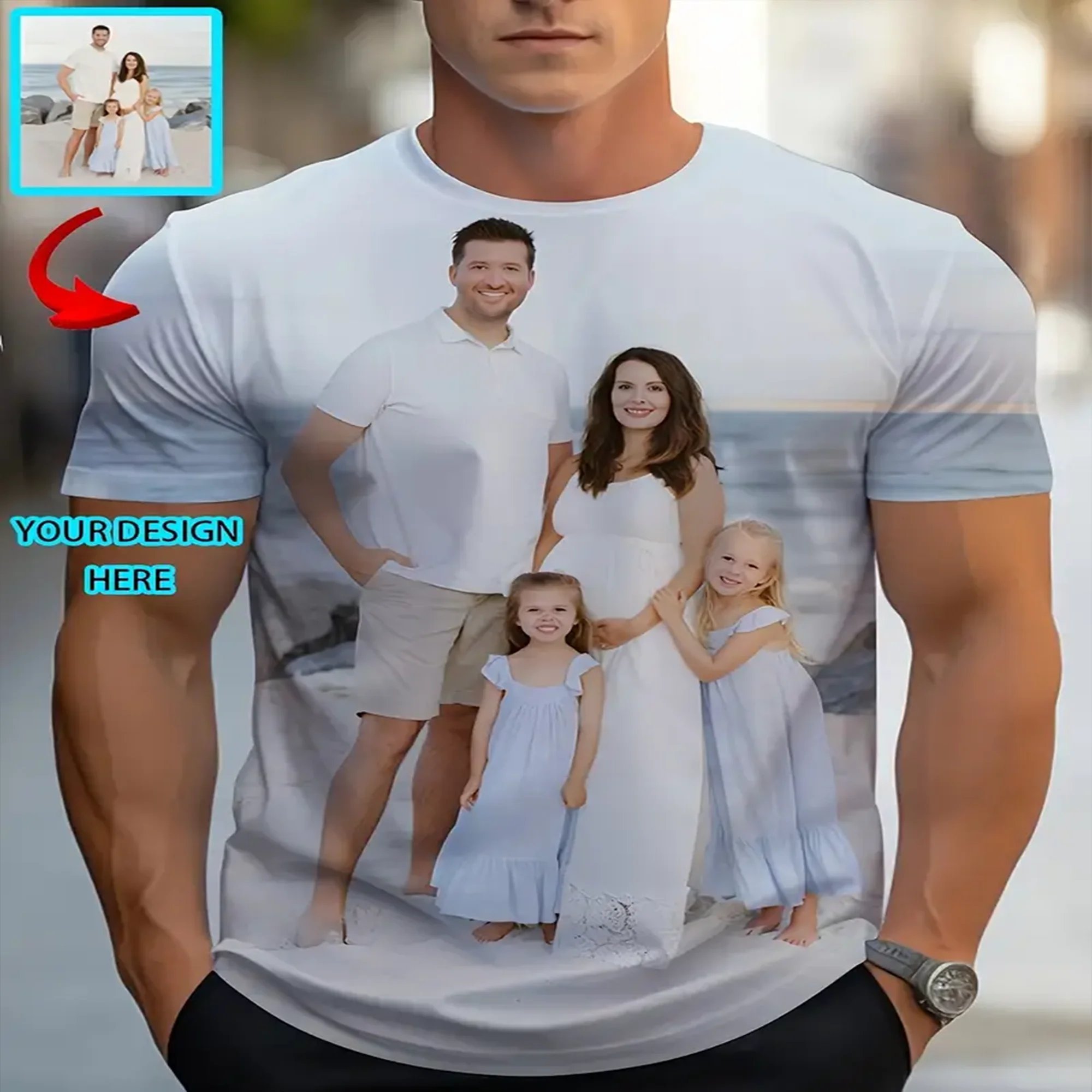 

Новая летняя мужская футболка, повседневная футболка с круглым вырезом на заказ, пуловер из полиэстера с 3D принтом, летний повседневный уличный пуловер