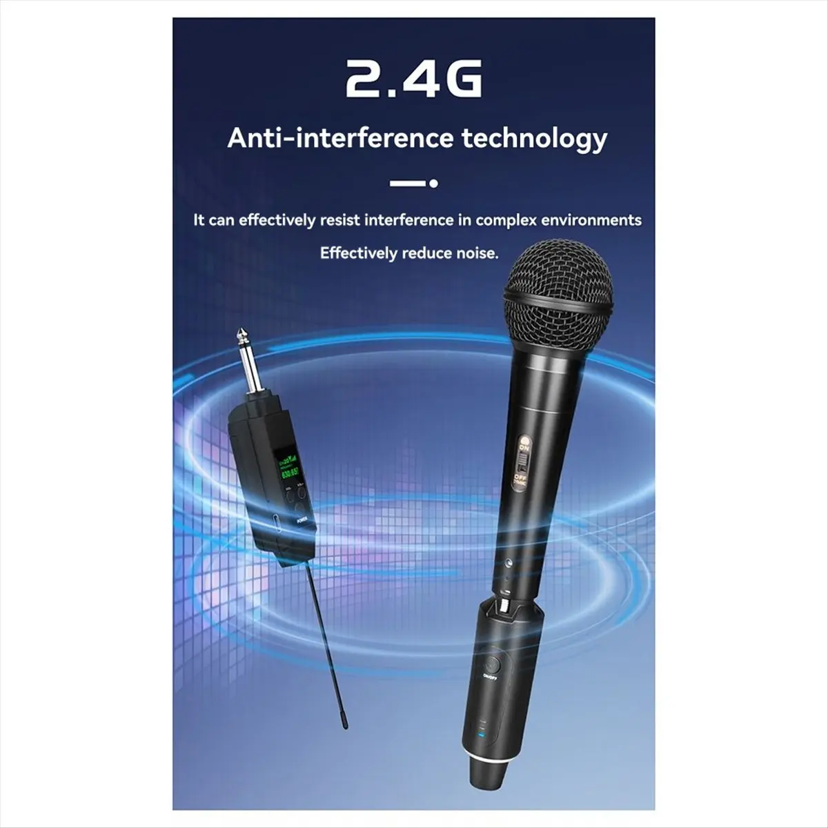 Punctual- Universal 2.4G Wireless Transmitter and Receiver System Wired Microphone for Musical Instruments and Guitars