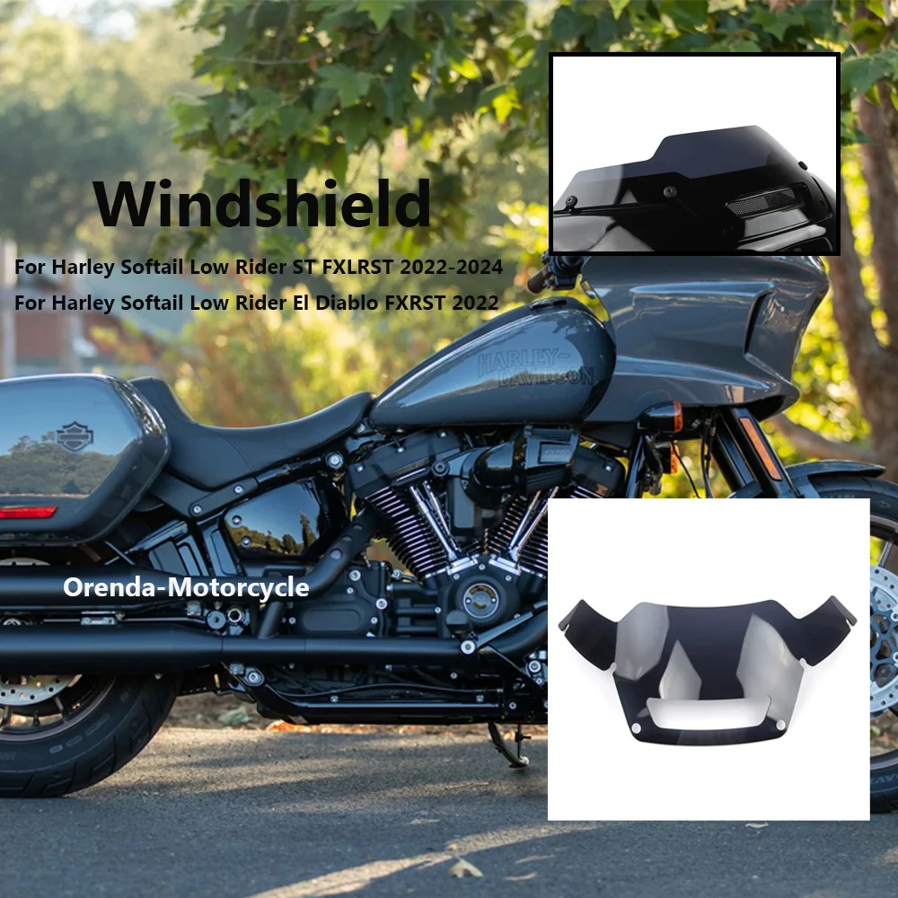 

For Harley Softail Low Rider El Diablo FXRST ST FXLRST 2022-2024 Motorcylce Front Windscreen Fairing Accessories Windshield 2022