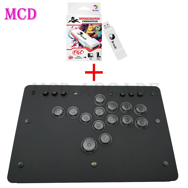 Punk Workshop Mini HitBox Controller With Brook Wingman FGC