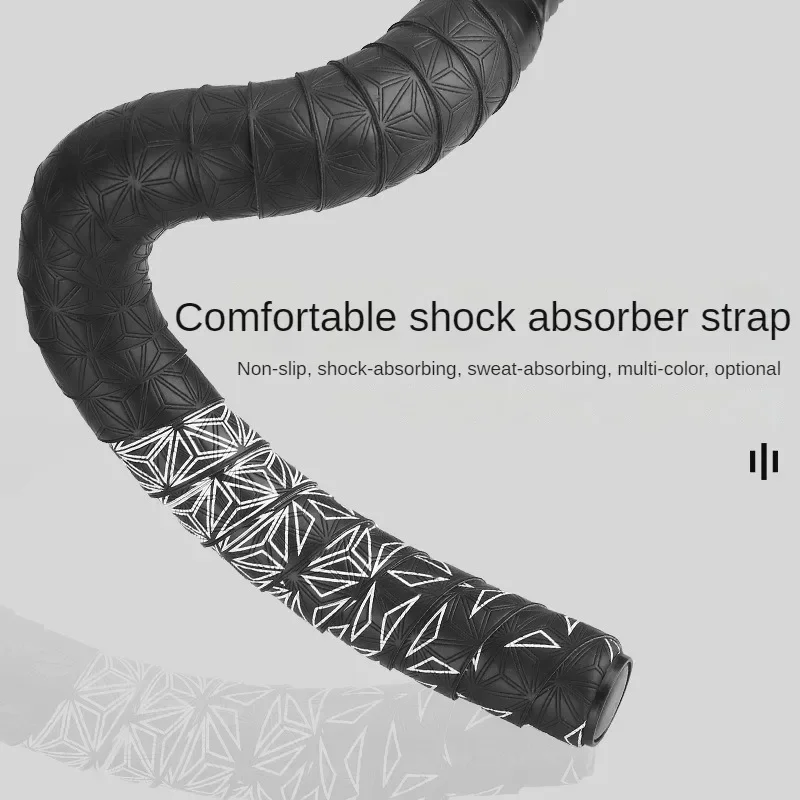 Confortável anti-derrapante PU Shock Absorbing Handlebar Tape, Road Bike Handlebar, Fita adesiva com Handlebar End Plug, Suprimentos de ciclismo