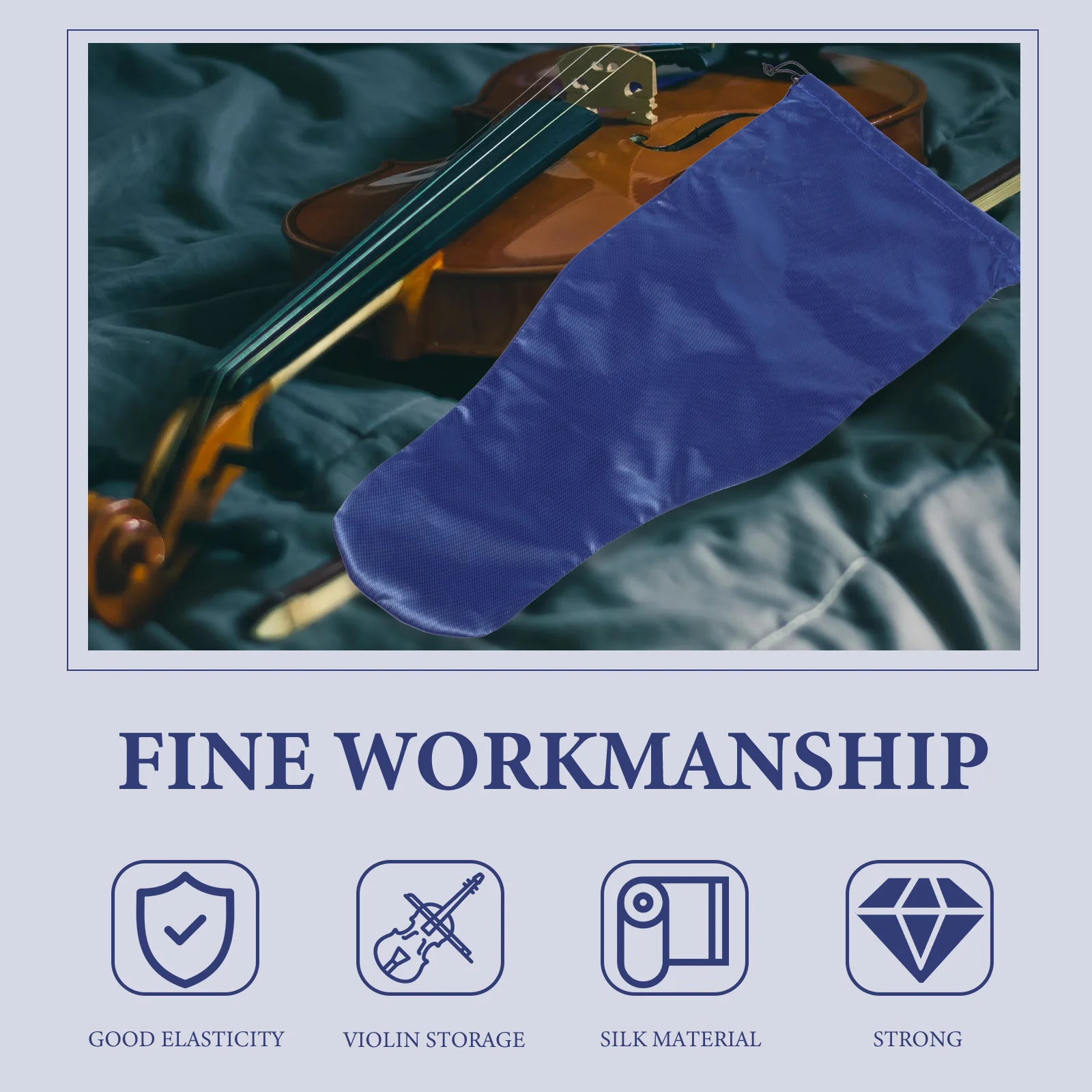 

s Violin Cover Dust Proof Storage Cloth Protector Fabric Case Exquisite Musical Instrument Accessory Foldable for