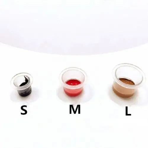 300pcs Disposable Tattoo Ink Caps Cups Pigment Holder Supplies Plastic Small Medium Large Tatoo Kits