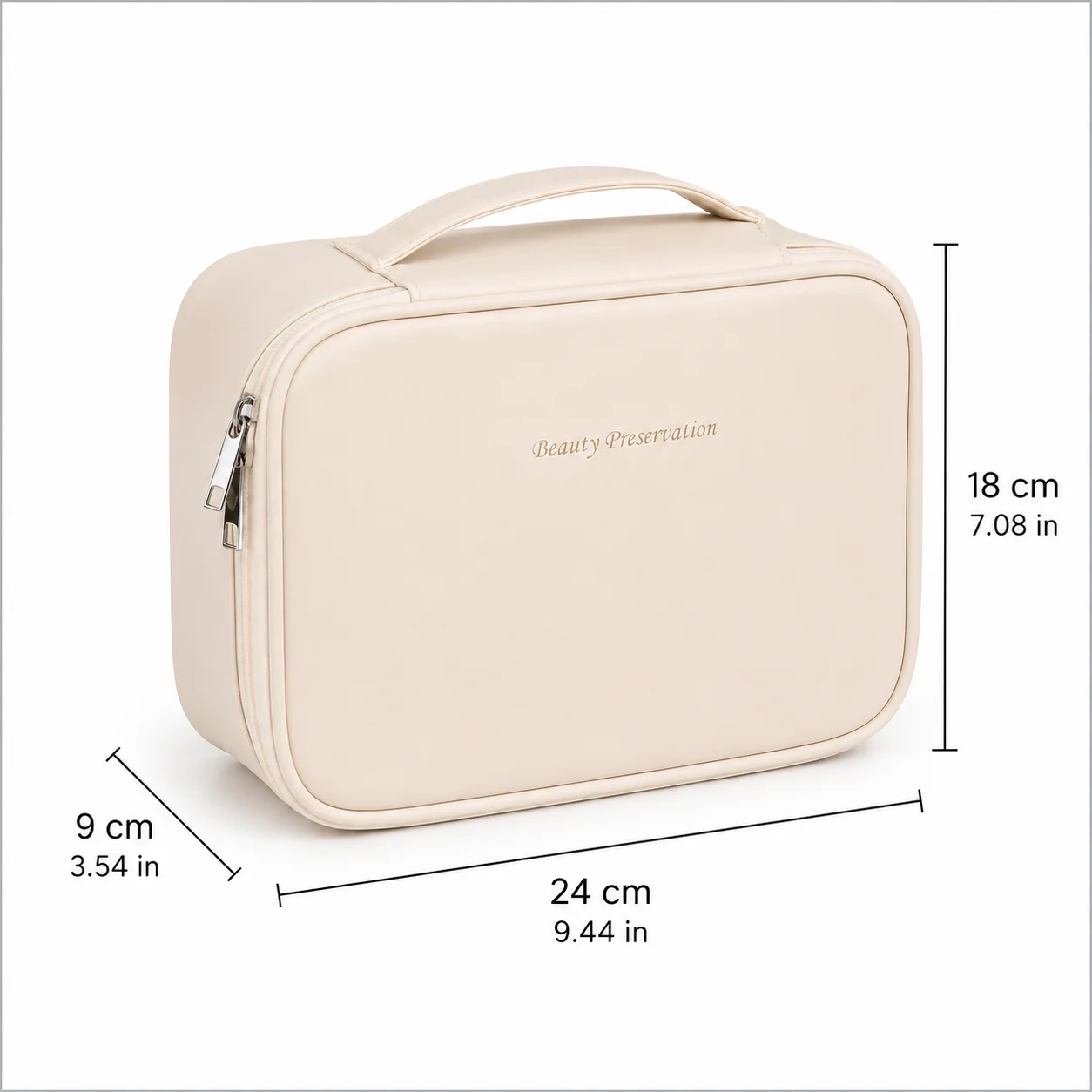 Große Tragbare Kosmetiktasche mit Abnehmbarem Pinselhalter, Reise-Kosmetikorganizer für Frauen – Detail 2