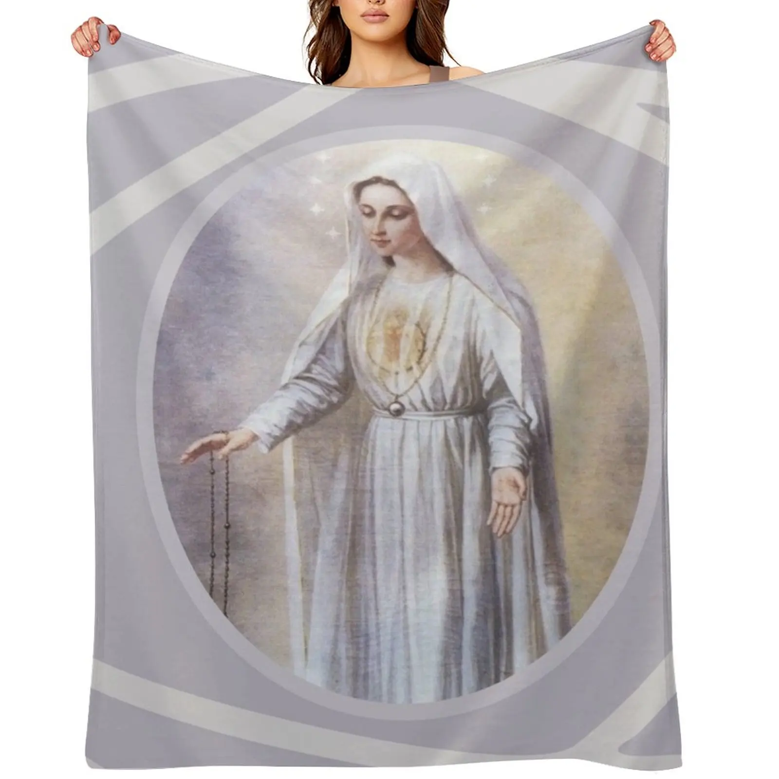 Immaculate Heart of Mary, Virgin Mary, Mother of God Throw Blanket Softest christmas decoration Sofa halloween Summer Blankets