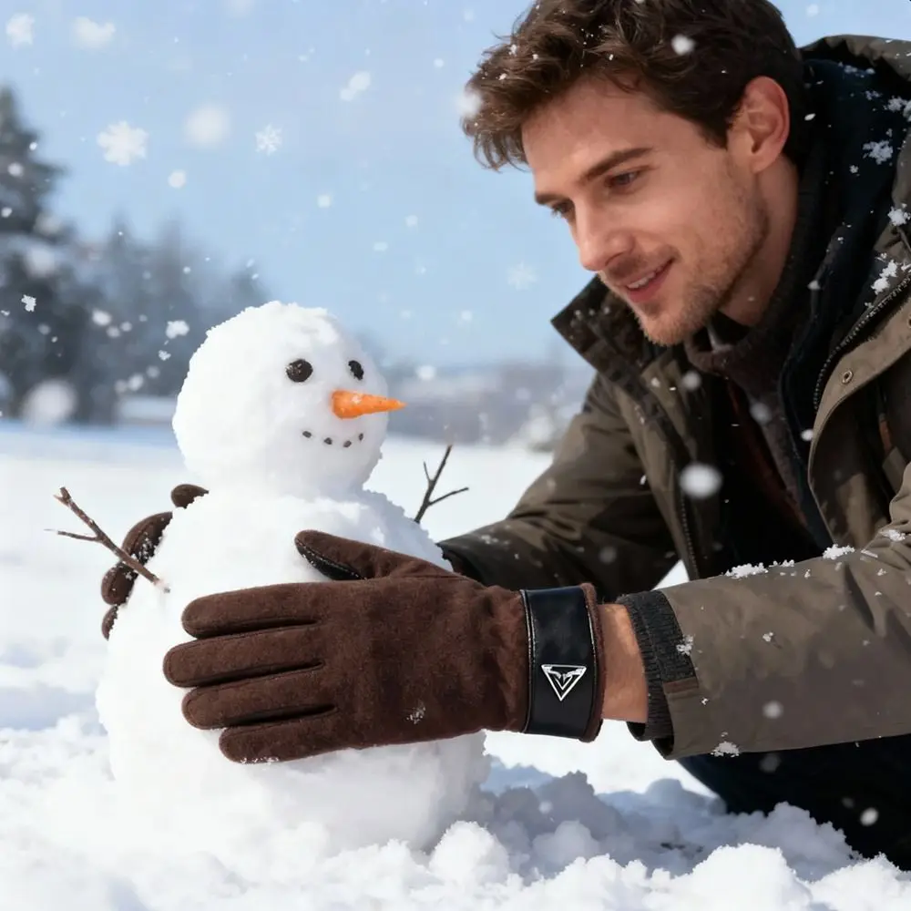 

Модные зимние теплые перчатки, лыжные перчатки на утолщенной флисовой подкладке, ветрозащитные, сохраняющие тепло, велосипедные варежки, уличные велосипедные перчатки