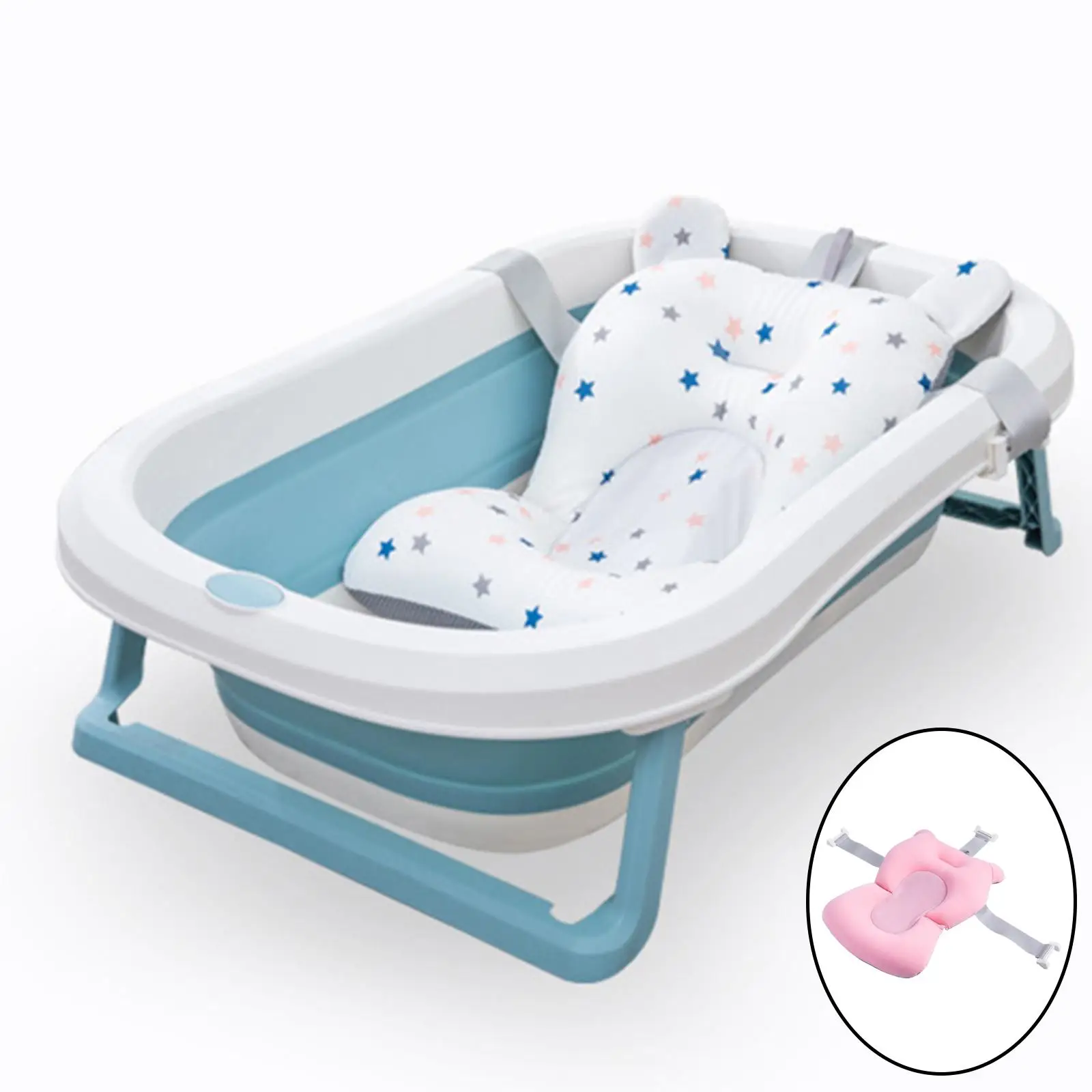 Подушка для детской ванны, противоскользящее сиденье для детской ванны, удобное для переноски сиденье для ванны