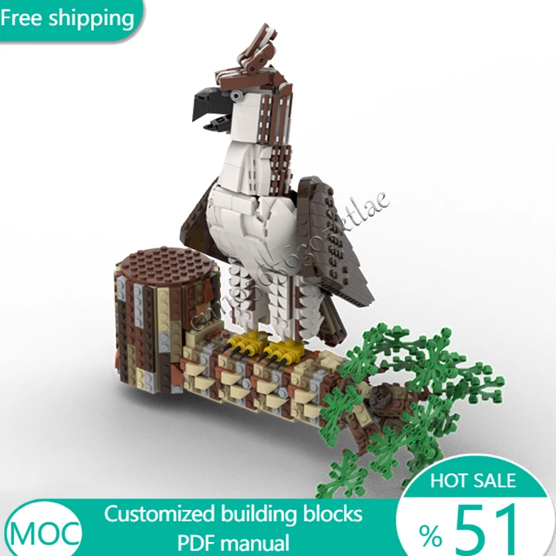 

1144 шт., животный филиппинский орел MOC, модульный строительный блок, креативный дизайн, образовательная простая сборка своими руками, игрушка в подарок