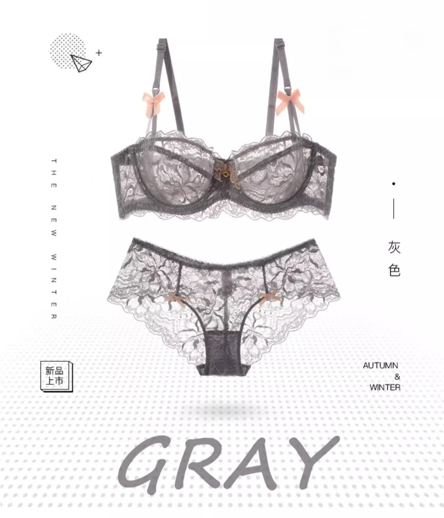 MOYISU Summer Lingerie Set Sheer French Lace Minimiser Bra Briefs Ultra Thin Sexy Women's Underwear Big Bust Sexy Tushy & Panty - Image 2