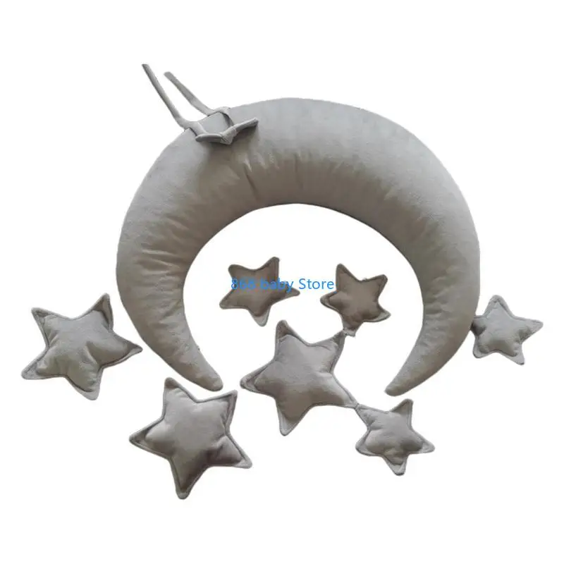 

29EE 9 Pcs/Set Newborn Photography Props Baby Posing Pillow+Stars Baby Photo Fotografi Accessories